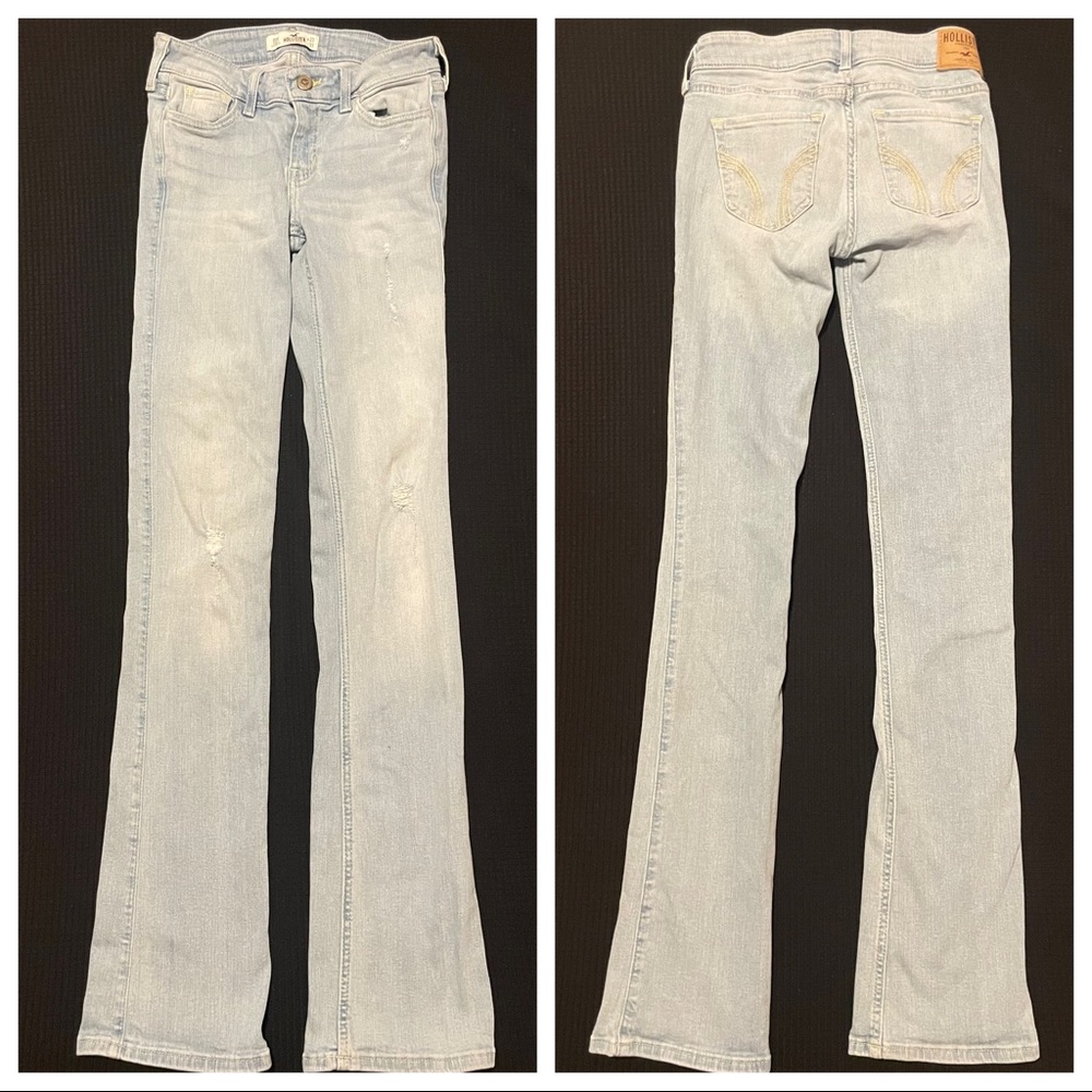 Hollister 23W 33L light wash boot cut Jeans